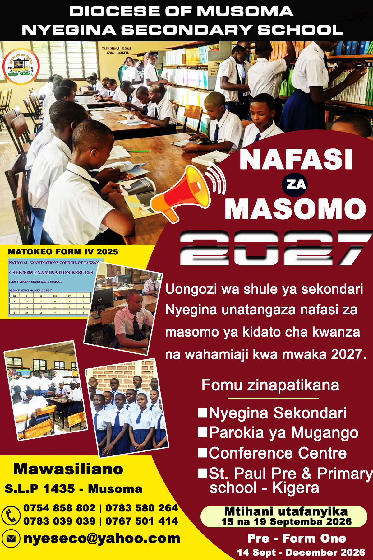 KUTOKA NYEGINA SEKONDARI
